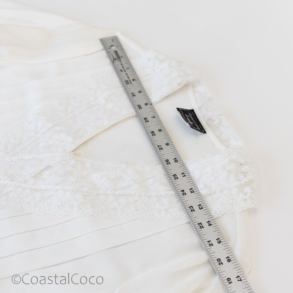 Southern Lady 15/16 Blouse White Romantic Lace Cottagecore Victorian Prairie - Picture 10 of 14
